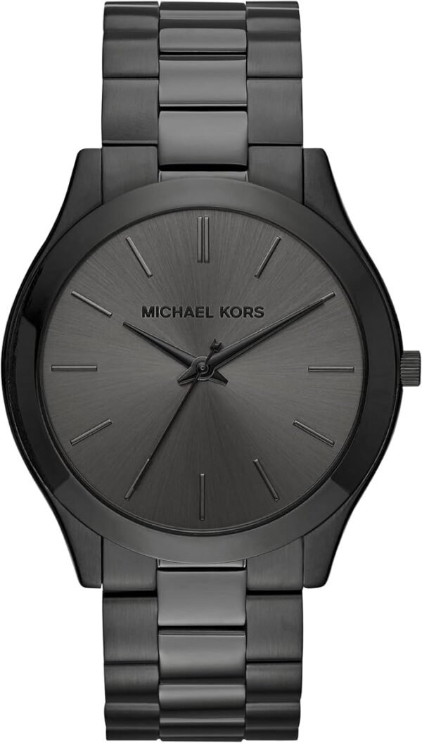 Michael Kors Slim Runway Three-Hand Black Stainless Steel Men's Watch