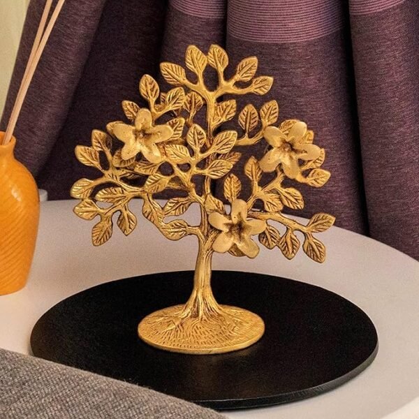 10Club Pure Brass Kalpavriksha Tree Showpiece